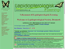 Tablet Screenshot of lepidoptera.dk
